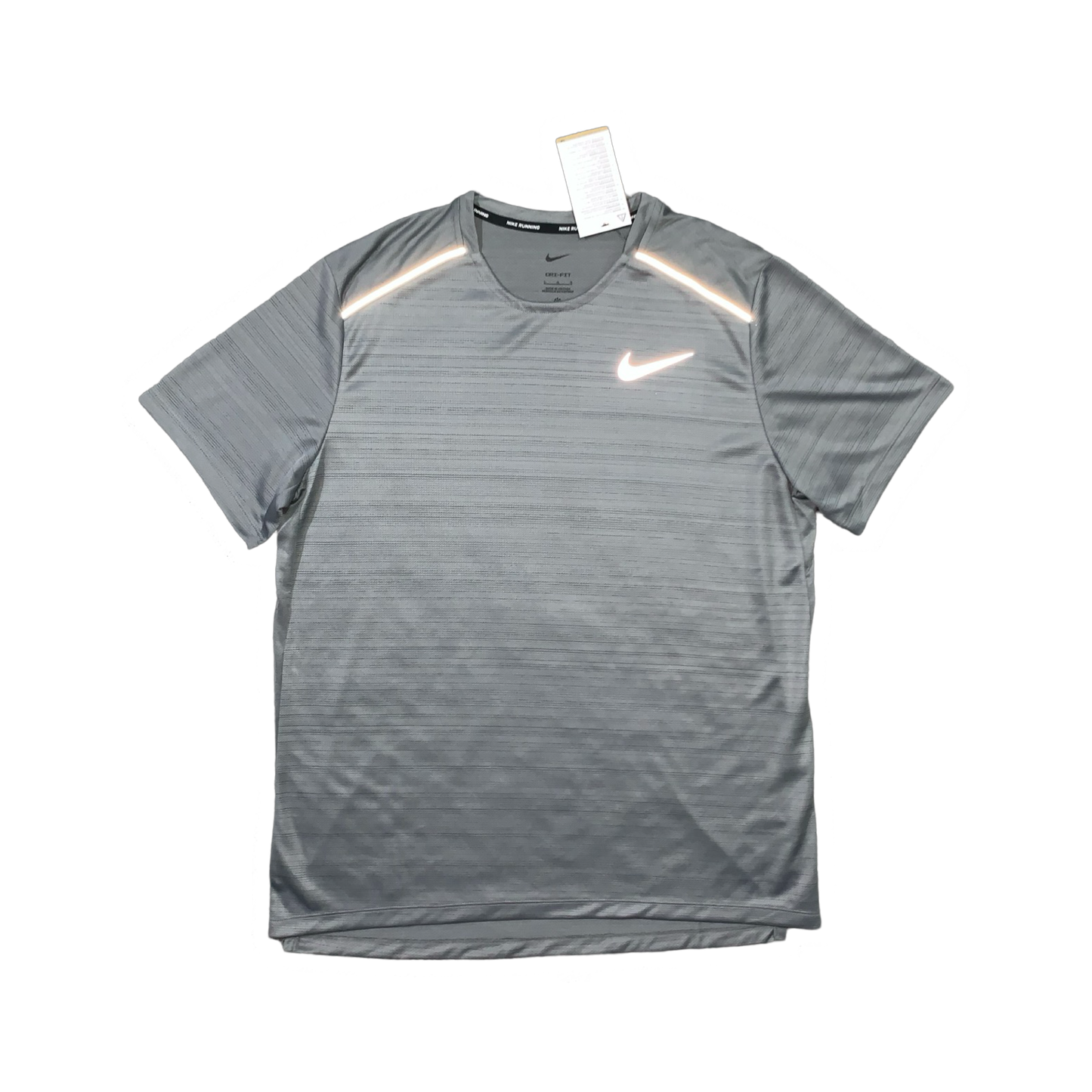 NIKE MILER 1.0 T-SHIRT & CHALLENGER SHORTS (5 INCH BRIEF LINING) - GREY