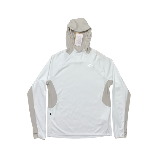 NIKE TRAIL UV LONG SLEEVE PULLOVER HOODIE - WHITE