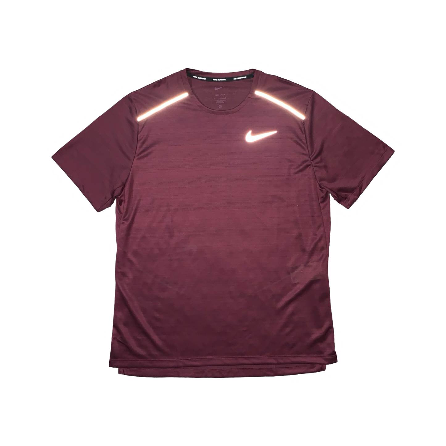 NIKE MILER 1.0 T-SHIRT - MAROON