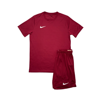 NIKE DRIFIT T-SHIRT & SHORTS - RED