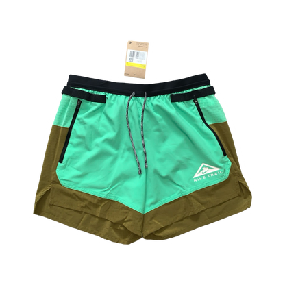 NIKE FLEX STRIDE TRAIL SHORTS (5 INCH BRIEF LINING) - GREEN