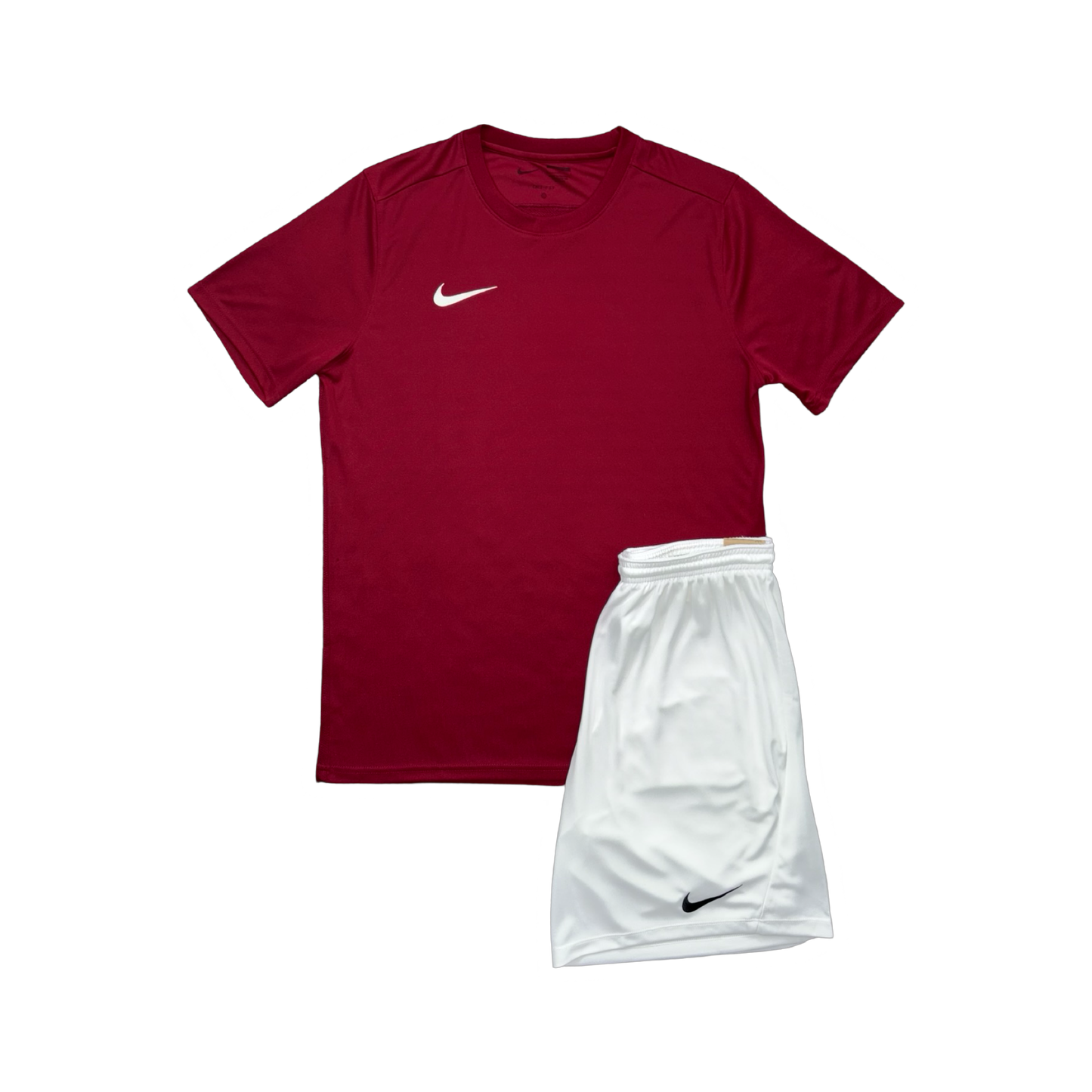 NIKE DRIFIT T-SHIRT & SHORTS - RED & WHITE