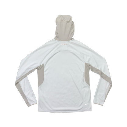 NIKE TRAIL UV LONG SLEEVE PULLOVER HOODIE - WHITE