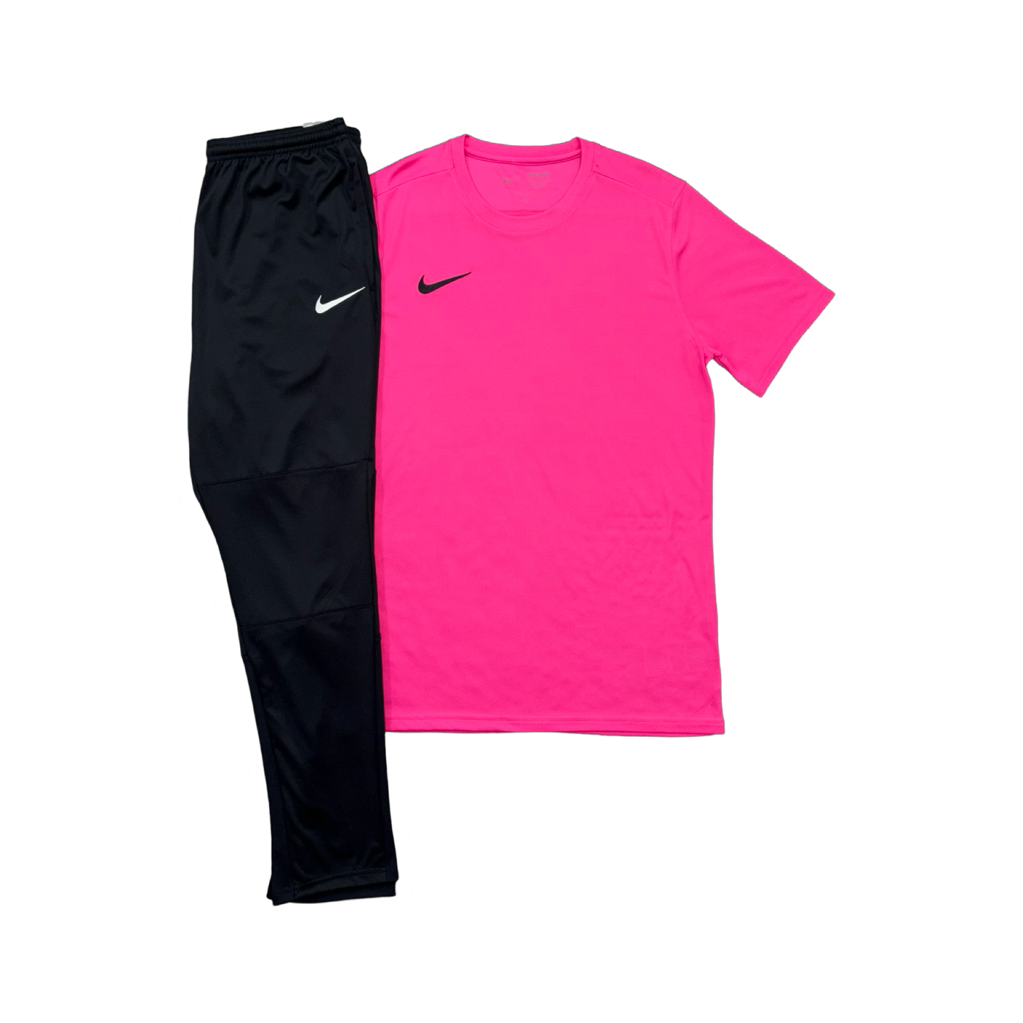 NIKE DRIFIT T-SHIRT & PANTS - PINK & BLACK