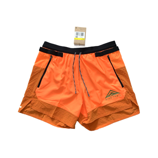 NIKE FLEX STRIDE TRAIL SHORTS (5 INCH BRIEF LINING) - ORANGE