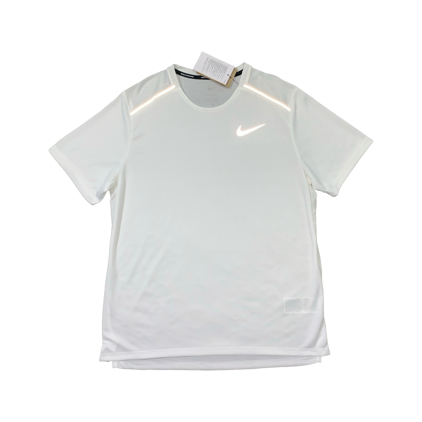 NIKE MILER 1.0 T-SHIRT & CHALLENGER SHORTS (5 INCH BRIEF LINING) - WHITE & BLACK