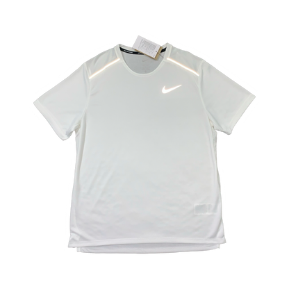 NIKE MILER 1.0 T-SHIRT & CHALLENGER SHORTS (5 INCH BRIEF LINING) - WHITE & BLACK