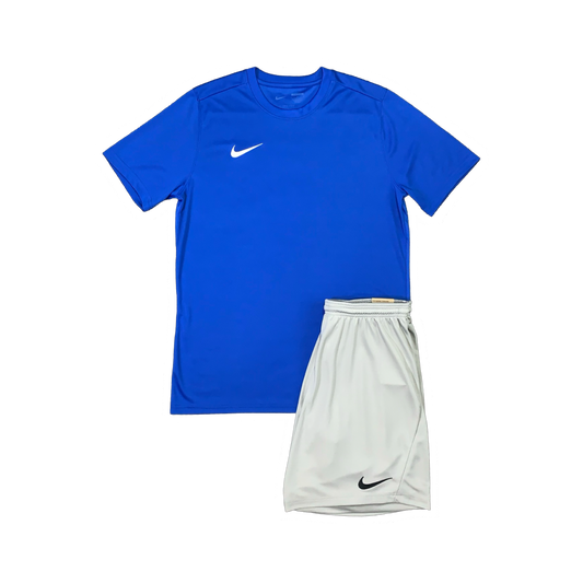 NIKE DRIFIT T-SHIRT & SHORTS - ROYAL BLUE & GREY