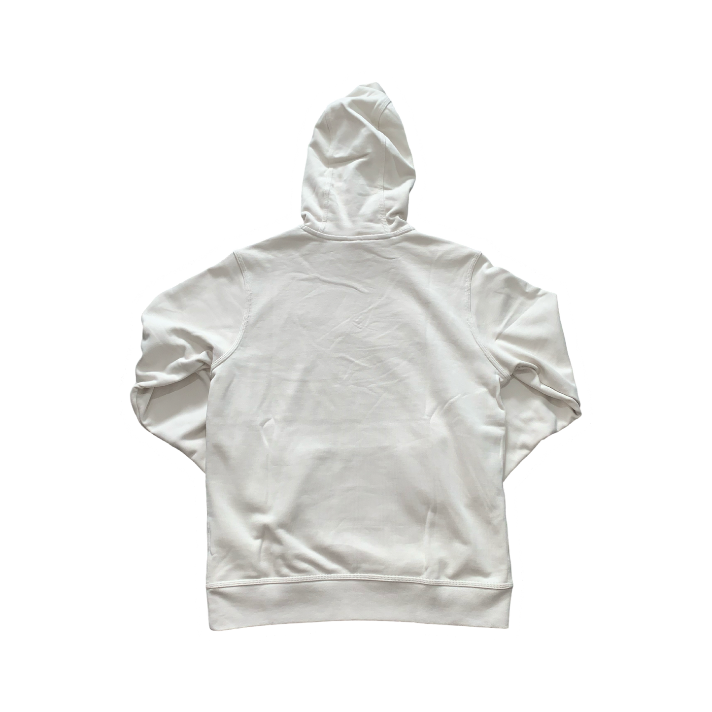 NIKE EMBROIDERED SWOOSH FLEECE HOODIE - CREAM