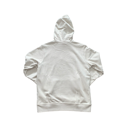 NIKE EMBROIDERED SWOOSH FLEECE HOODIE - CREAM