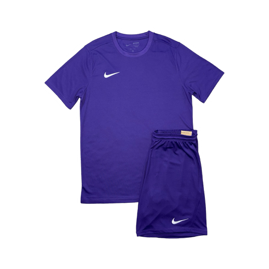 NIKE DRIFIT T-SHIRT & SHORTS - PURPLE