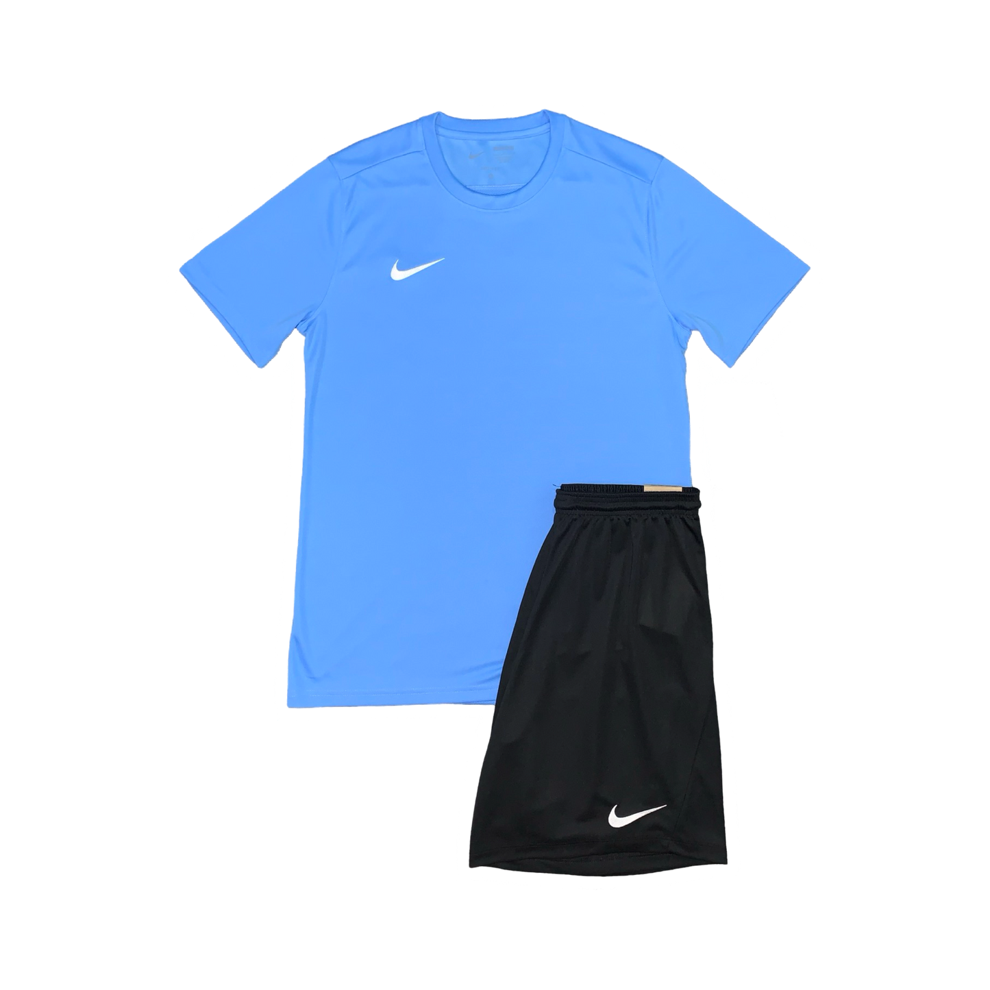 NIKE DRIFIT T-SHIRT & SHORTS - UNIVERSITY BLUE & BLACK