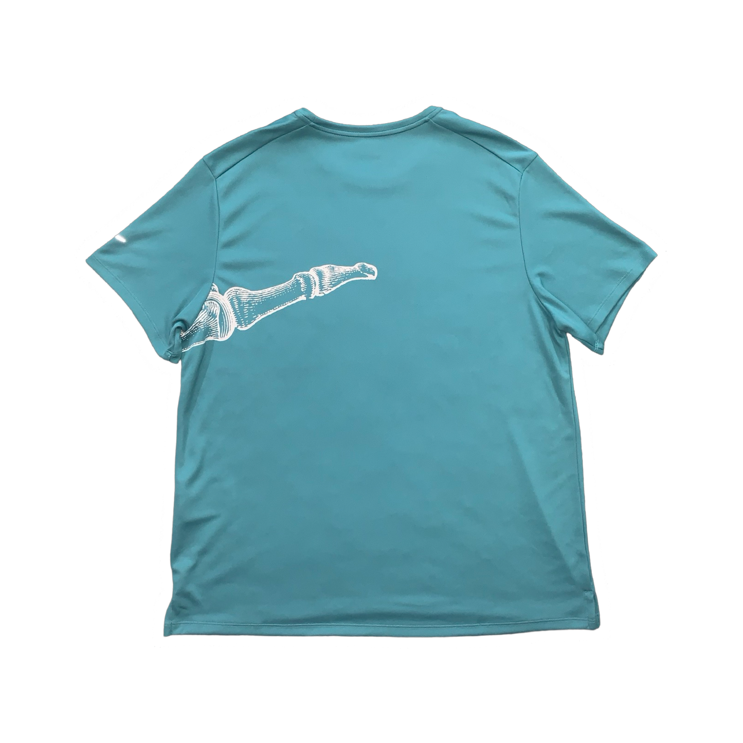 NIKE RUN DIVISION MILER GRAPHIC BONE T-SHIRT - TEAL