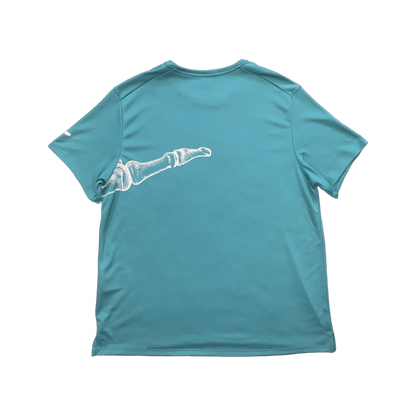 NIKE RUN DIVISION MILER GRAPHIC BONE T-SHIRT - TEAL