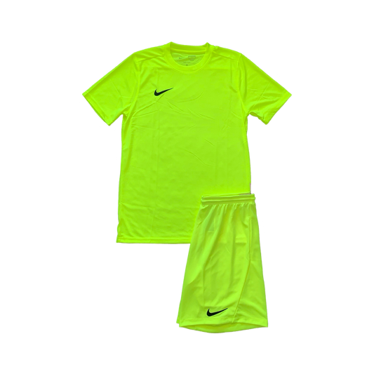 NIKE DRIFIT T-SHIRT & SHORTS - VOLT