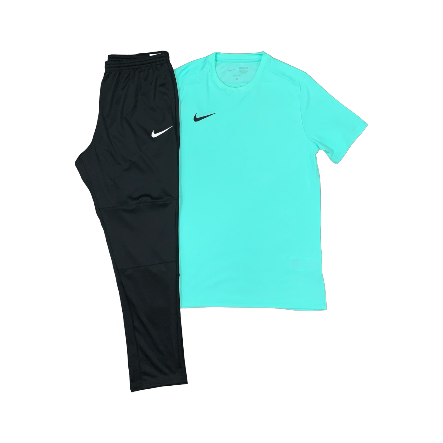 NIKE DRIFIT T-SHIRT & PANTS - HYPER TURQUOISE & BLACK