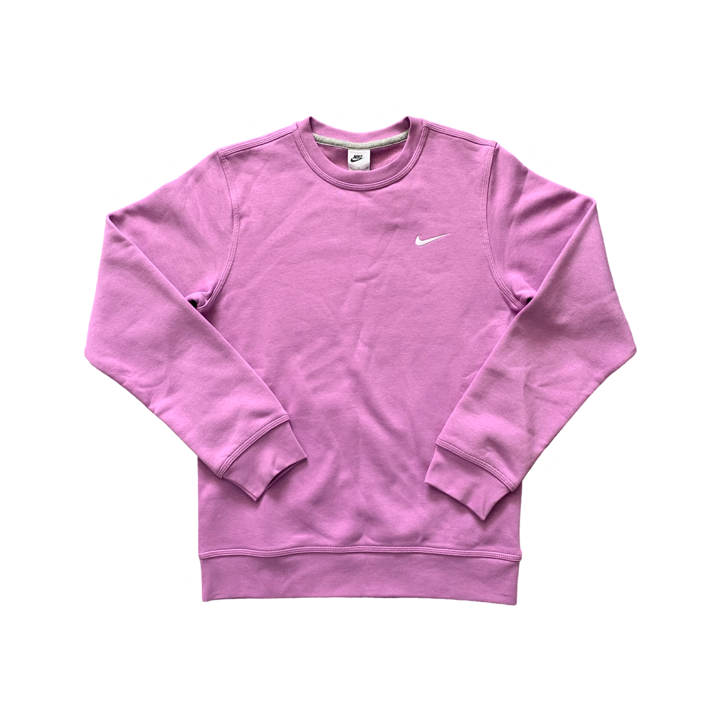 NIKE CLUB SWOOSH FLEECE CREW SWEATSHIRT - PINK