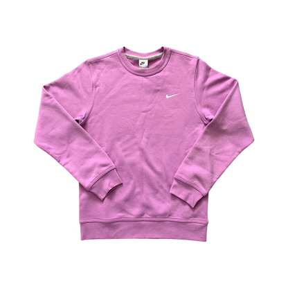 NIKE CLUB SWOOSH FLEECE CREW SWEATSHIRT - PINK