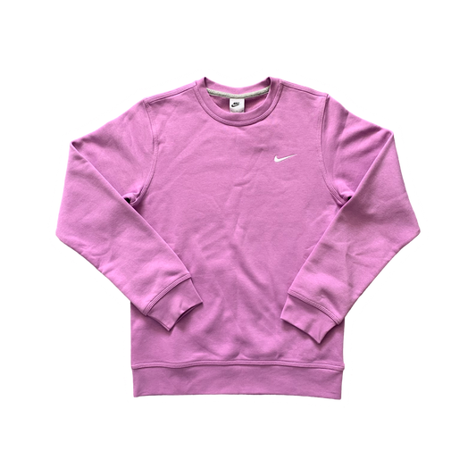 NIKE CLUB SWOOSH FLEECE CREW SWEATSHIRT - PINK