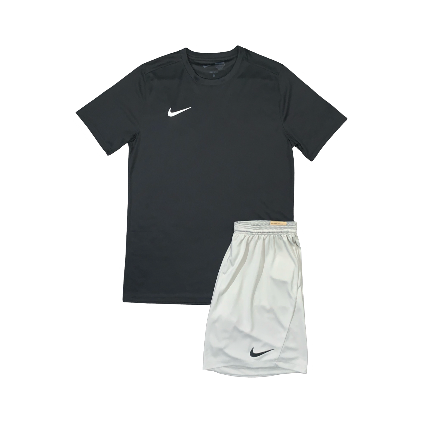 NIKE DRIFIT T-SHIRT & SHORTS - BLACK & GREY