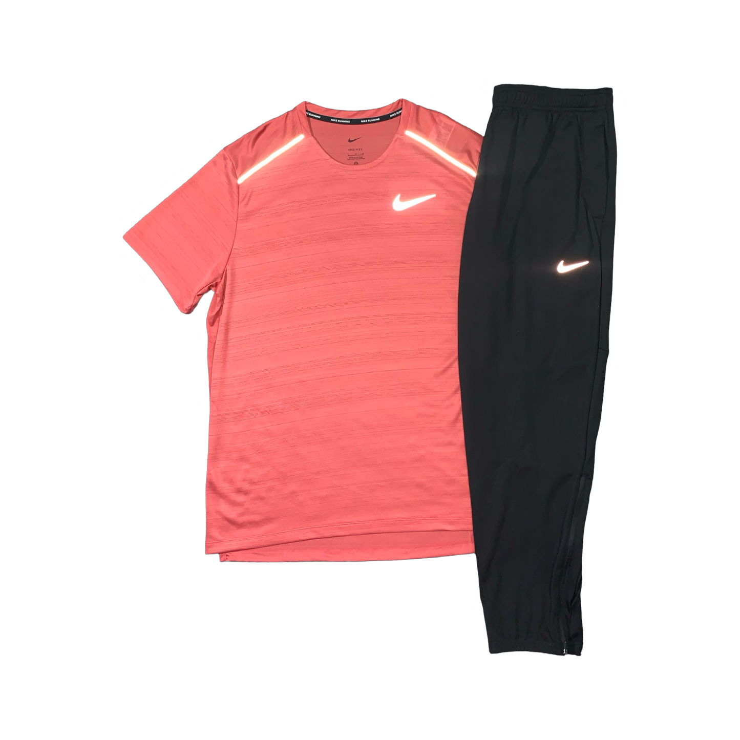 NIKE MILER 1.0 T-SHIRT & CHALLENGER PANTS - ADOBE & BLACK