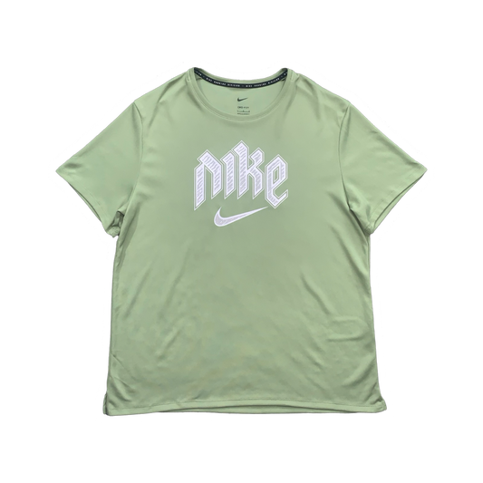 NIKE RUN DIVISION MILER GRAPHIC T-SHIRT - GREEN