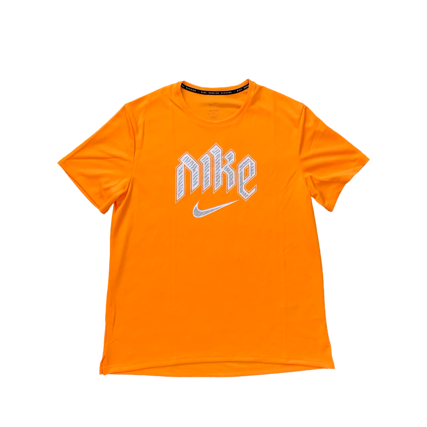 NIKE RUN DIVISION MILER GRAPHIC T-SHIRT - ORANGE